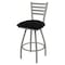 Holland Bar Stool Co 30" Swivel Bar Stool, Nickel Finish, Blk Vinyl Seat X410 - alternate 1